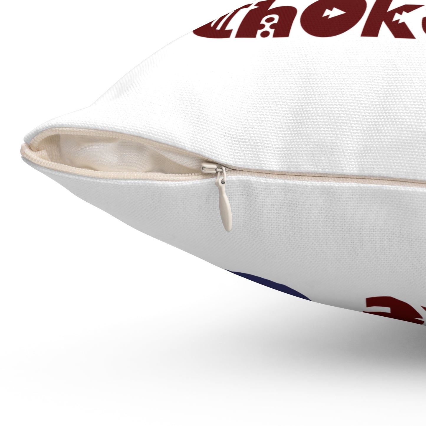 Graphic Throw Pillow - Bold "E Choke" Typography Accent Pillow