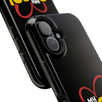 Magnetic Impact-Resistant Phone Case — “My Spec!” Heart & Rainbow Sunglasses Design