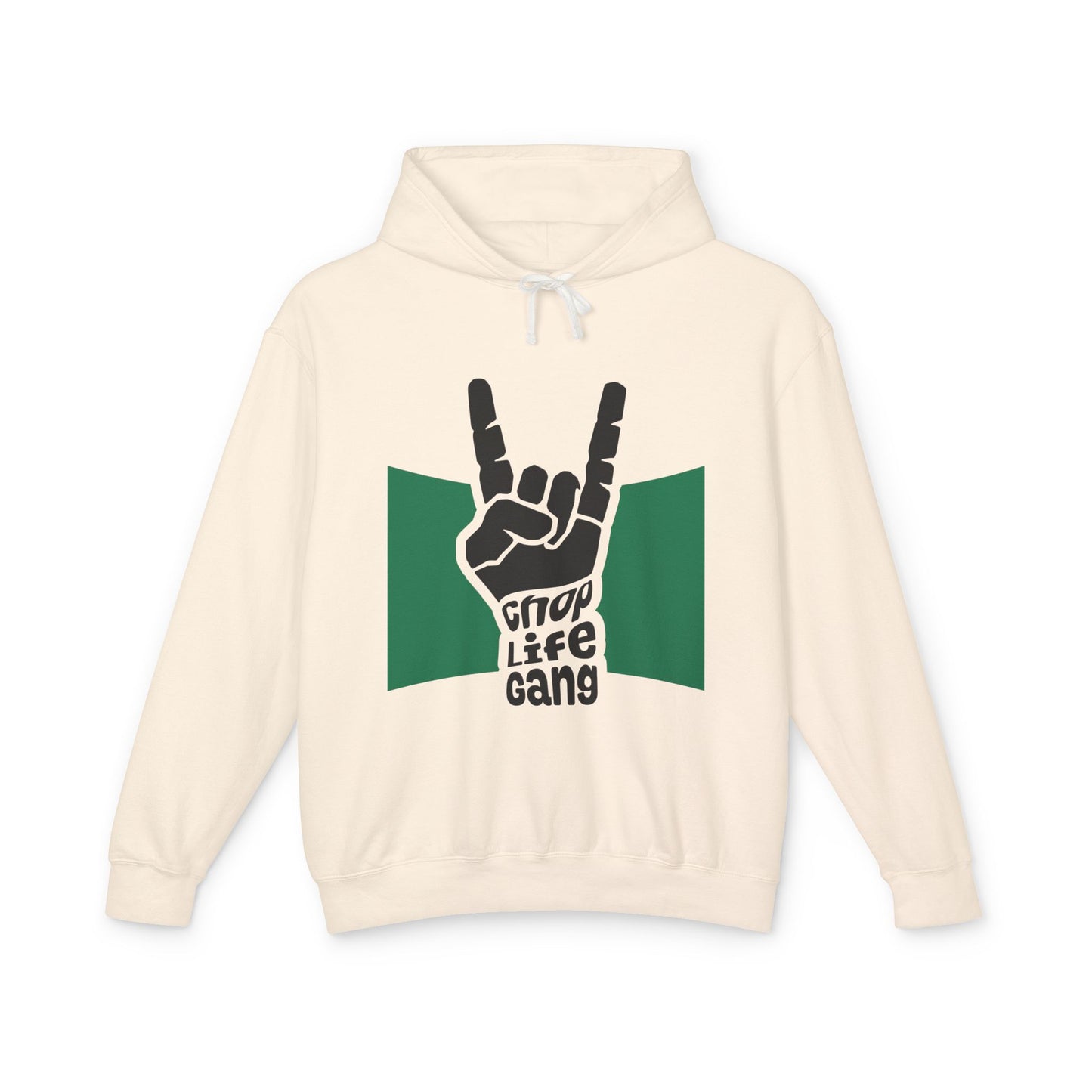Hoodie — 'Chop Life Gang' Rock Hand Graphic Lightweight Hooded Sweatshirt