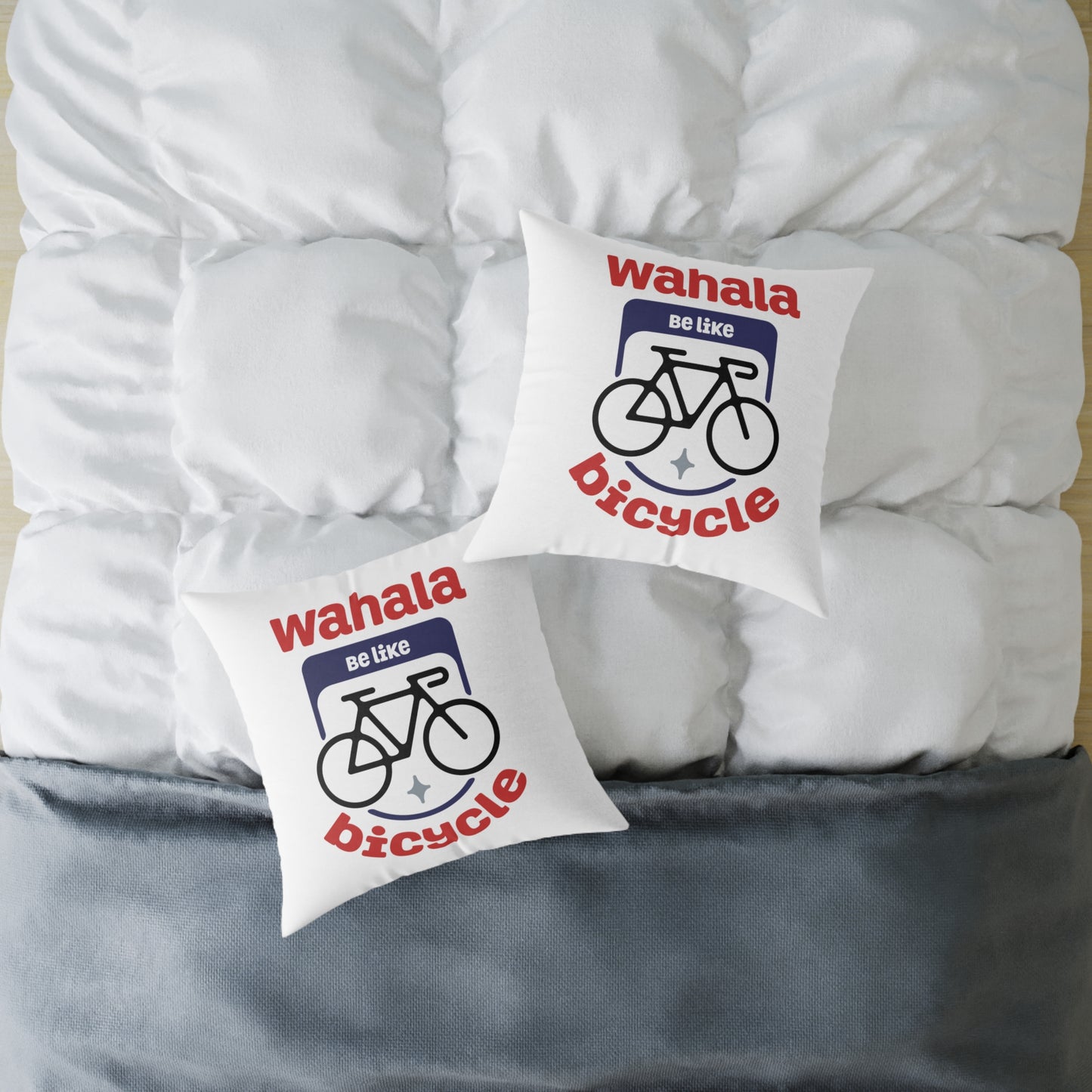 Bicycle-Themed Decorative Pillow, Fun and Whimsical Home Accent, Cycling Lover Gift, Couch Cushion, Modern Living Room Decor