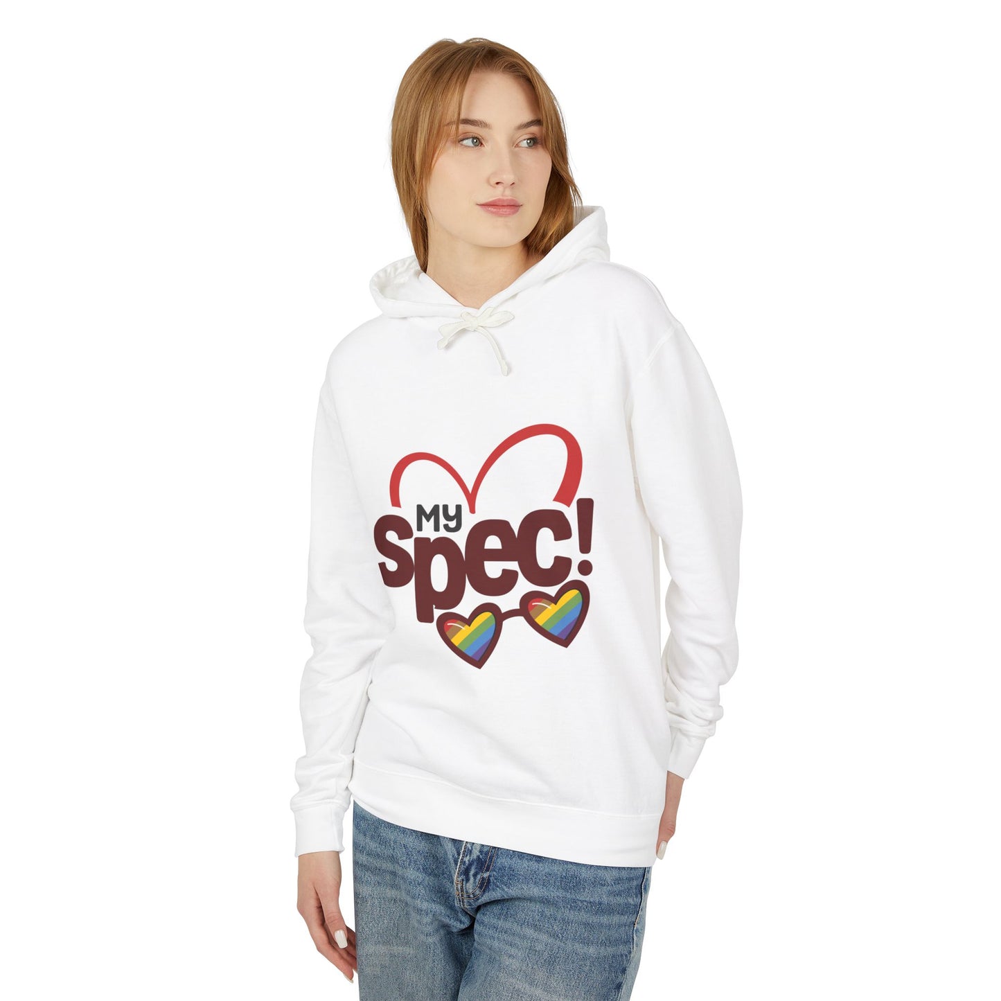 My Spec! Hoodie — Heart & Rainbow Sunglasses Sweatshirt
