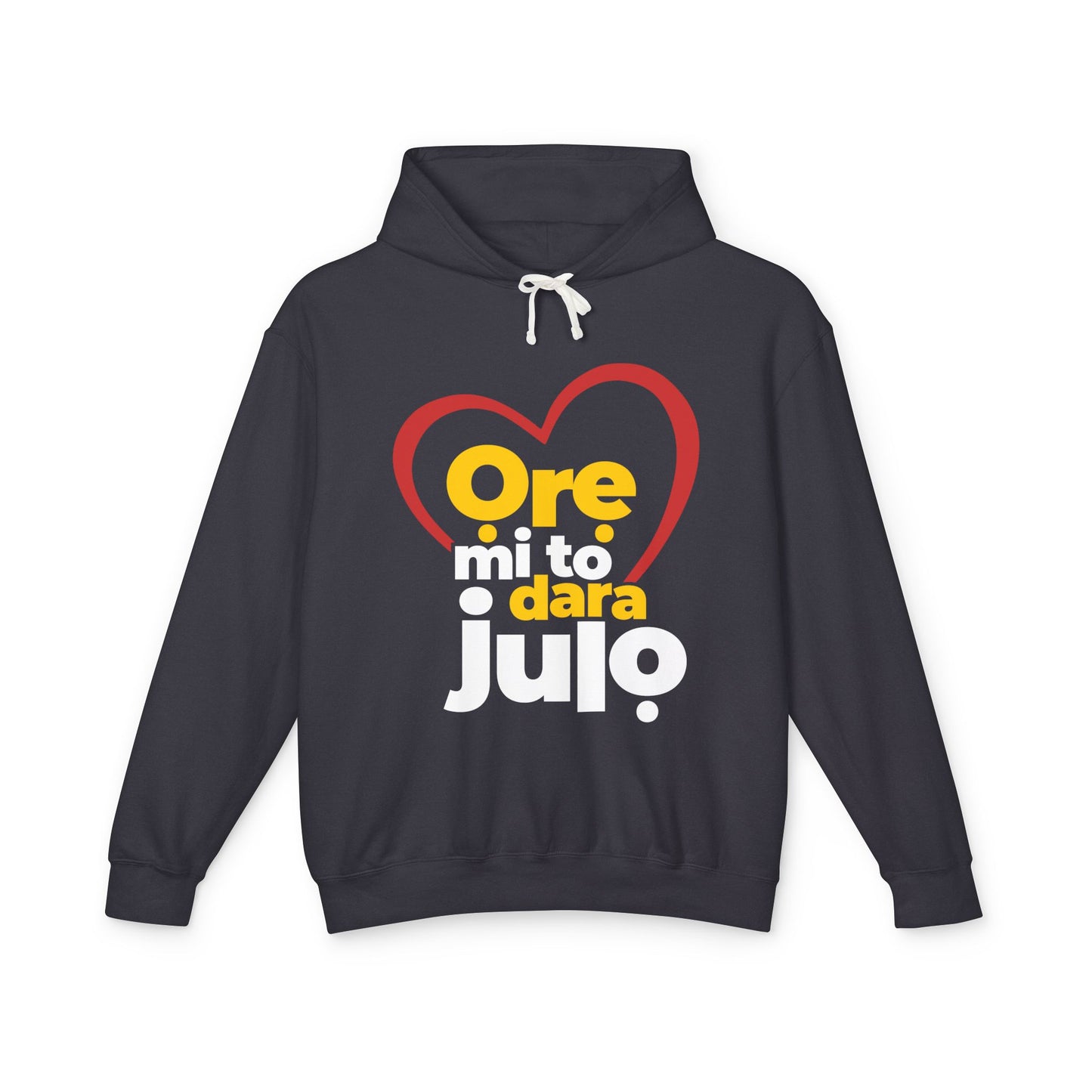 Hoodie - "Ore mi to dara julo" Heart Graphic Lightweight Pullover