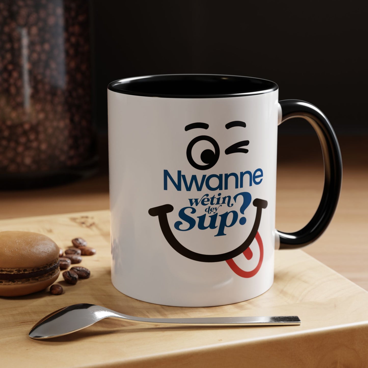 Coffee Mug — "Nwanne Wetin Dey Sup?" Accent Ceramic Mug (11/15oz)