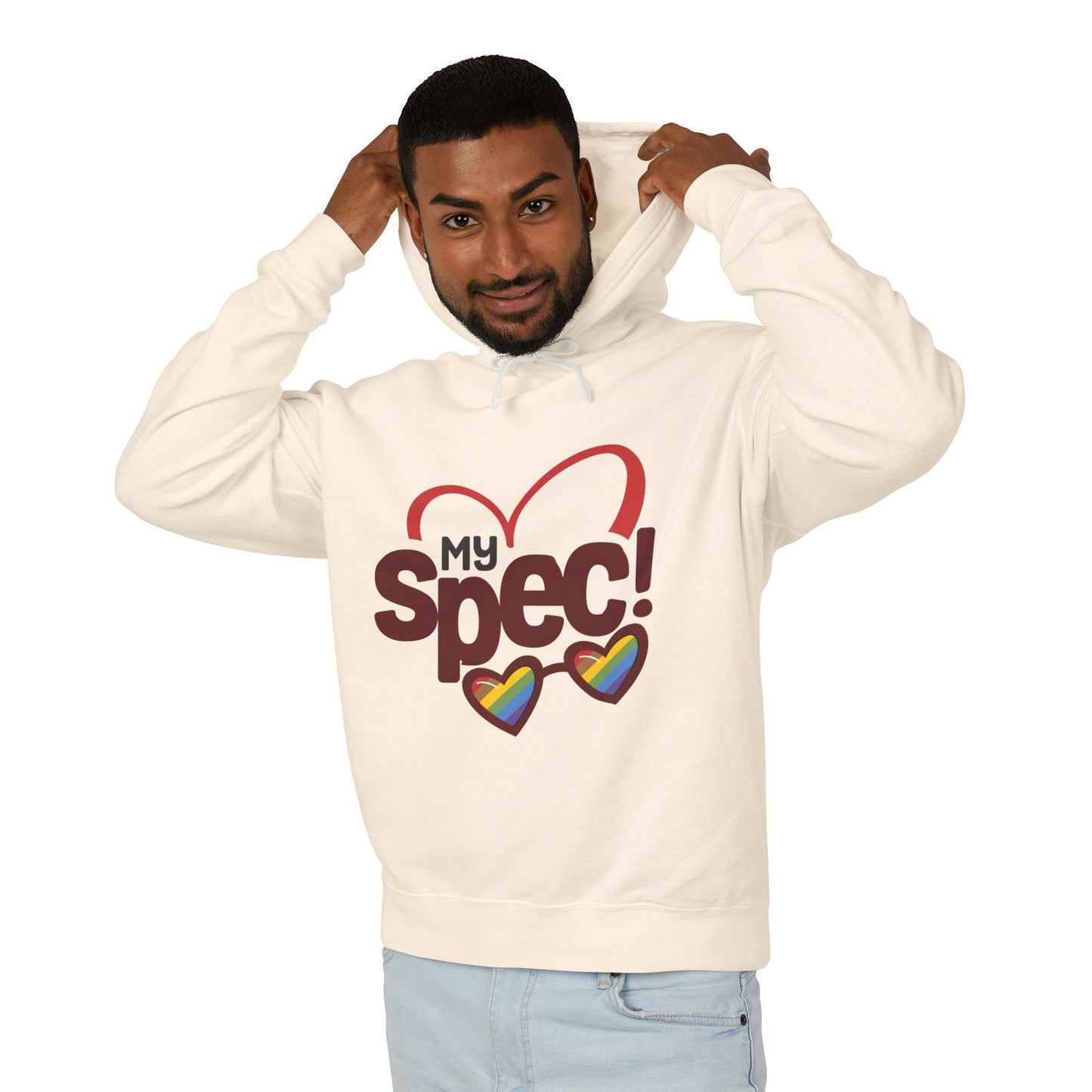 My Spec! Hoodie — Heart & Rainbow Sunglasses Sweatshirt