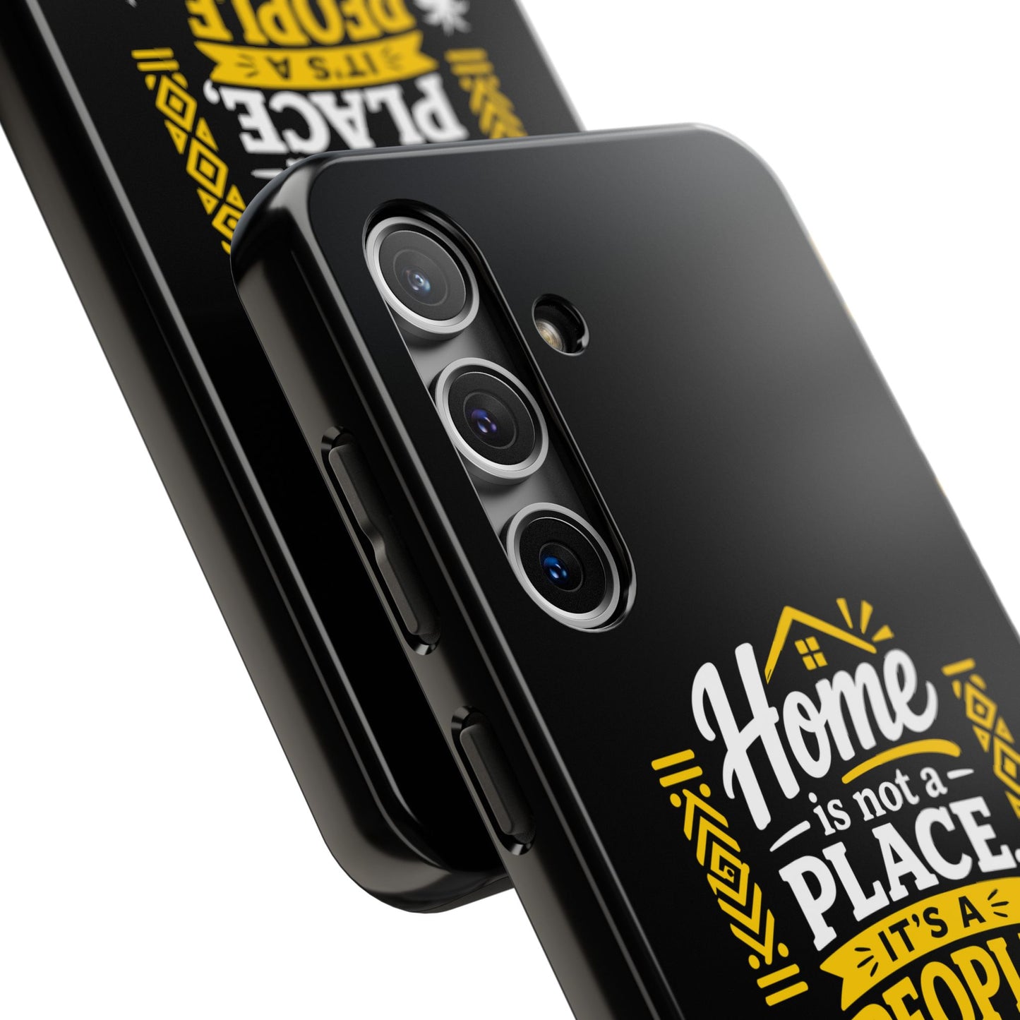 Phone Case — "Home Is Not a Place, It's a People" Black Tough Protective Cover