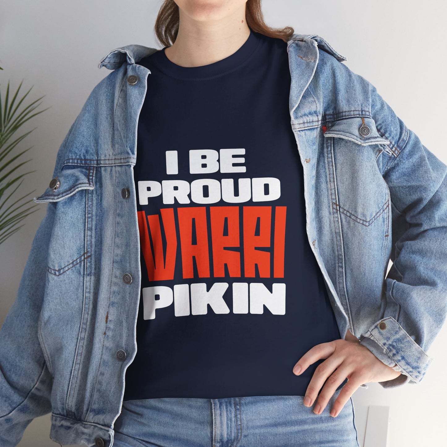''I be proud warri pikin'' Unisex Heavy Cotton Tee
