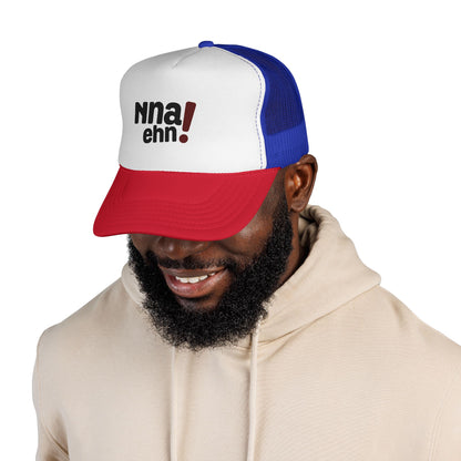 Trucker Cap – Retro 'Nna! Ehn!' Bold Graphic Mesh Hat