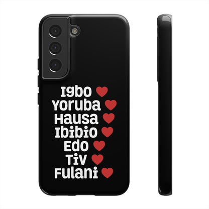 Phone Case — Nigerian Ethnic Pride Design (Igbo, Yoruba, Hausa, Ibibio, Edo, Tiv, Fulani)