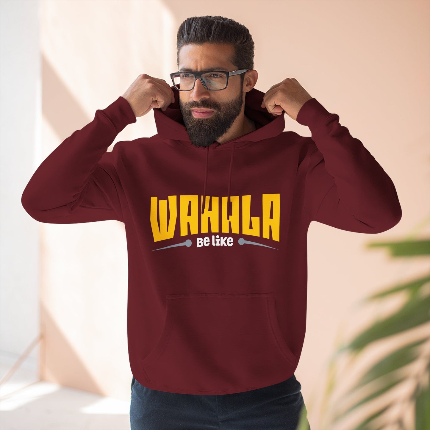 Wahalla be like Bicycle Fleece Hoodie | Great for Cyclists, Casual Wear, Gifts, Fall Fashion, Bike Festivals