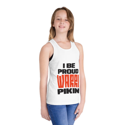 Kid Tank Top — "I Be Proud Waari Pikin" Bold Typography Kids Shirt