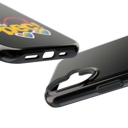 Magnetic Impact-Resistant Phone Case — “My Spec!” Heart & Rainbow Sunglasses Design