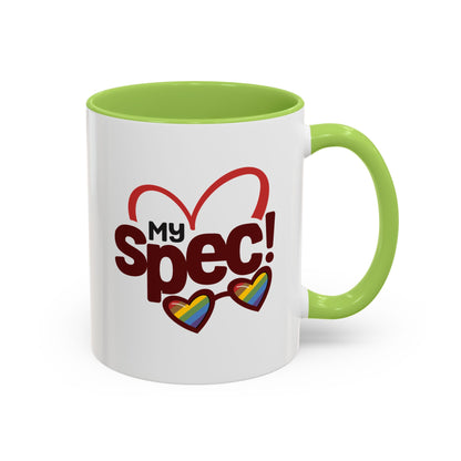 My Spec! Coffee Mug — Pride Heart & Rainbow Glasses Accent Mug