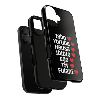 Phone Case — Nigerian Ethnic Pride Design (Igbo, Yoruba, Hausa, Ibibio, Edo, Tiv, Fulani)