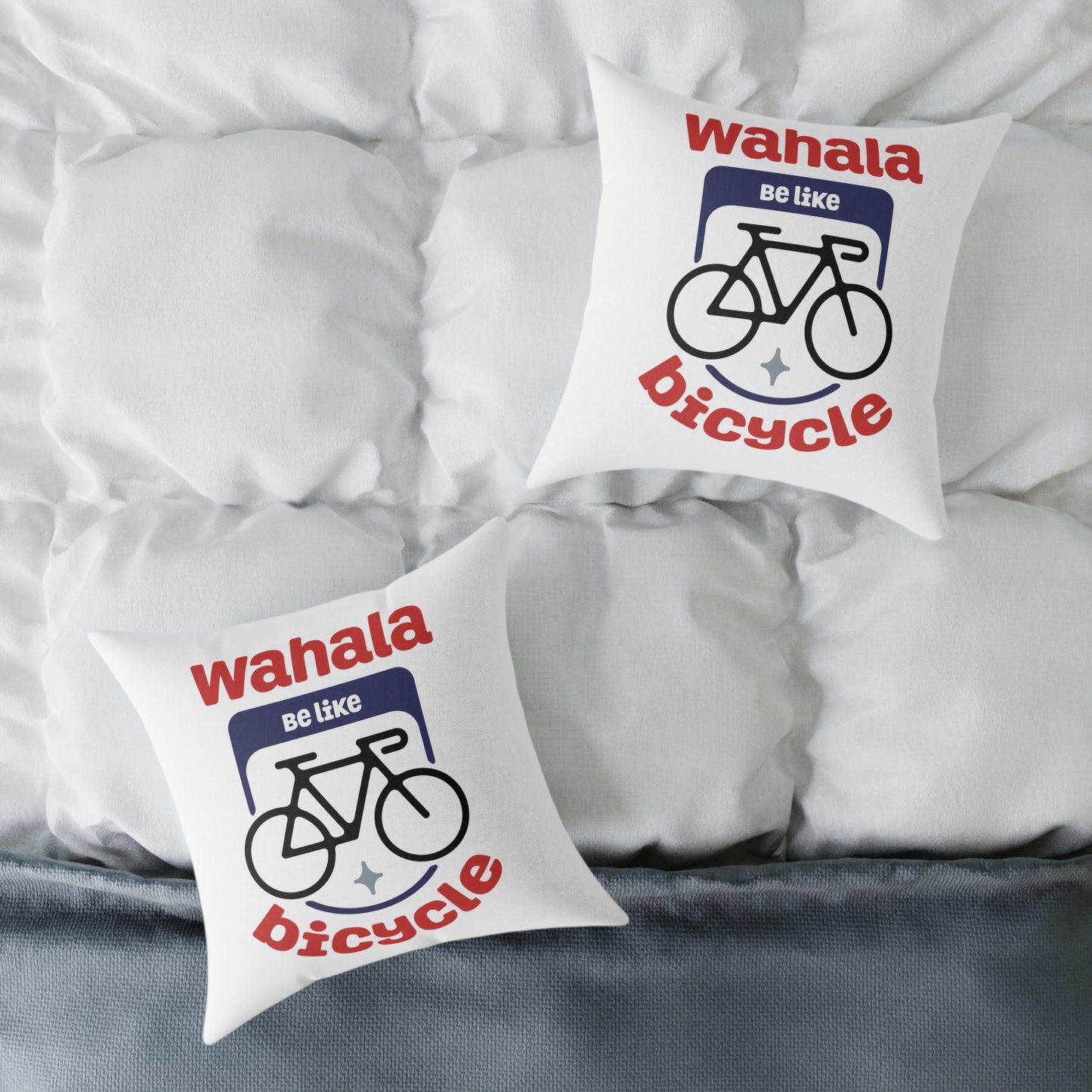 Bicycle-Themed Decorative Pillow, Fun and Whimsical Home Accent, Cycling Lover Gift, Couch Cushion, Modern Living Room Decor