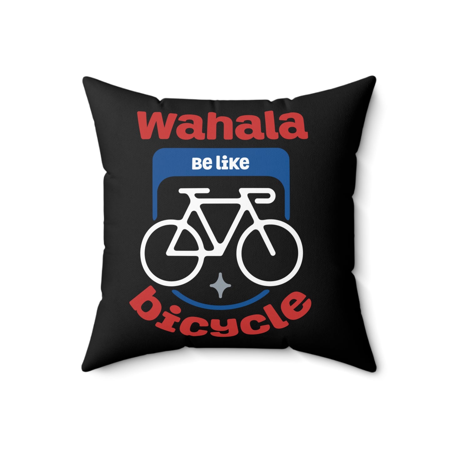Naija Humur Spun Polyester Square Pillow - Perfect for Cyclists, Home Decor, Gift for Bikers, Couch Cushion, Bicycle Enthusiast