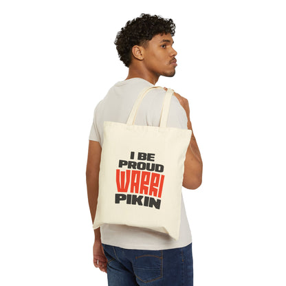 Canvas Tote Bag — I Be Proud Wrek Pikin Graphic Grocery & Market Tote
