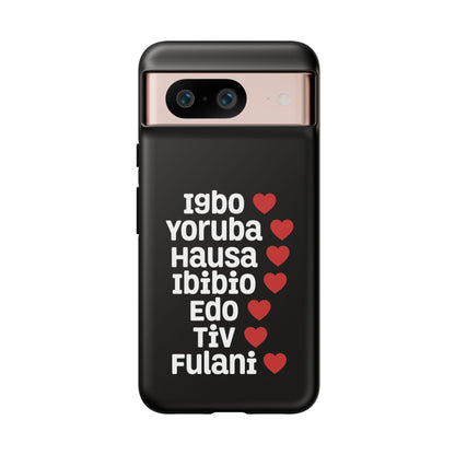Phone Case — Nigerian Ethnic Pride Design (Igbo, Yoruba, Hausa, Ibibio, Edo, Tiv, Fulani)