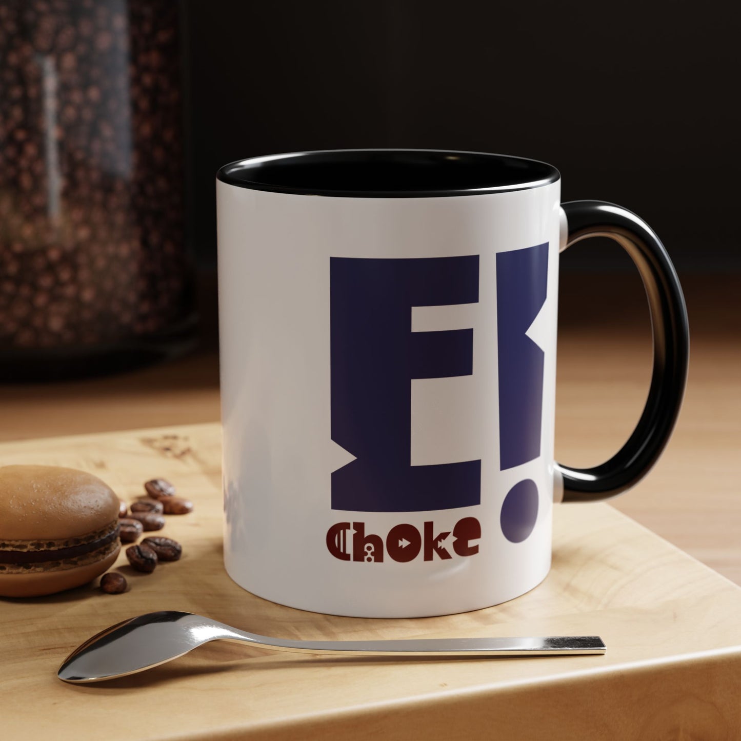 Coffee Mug — Bold “E Choke” Graphic Accent Mug (11/15oz)