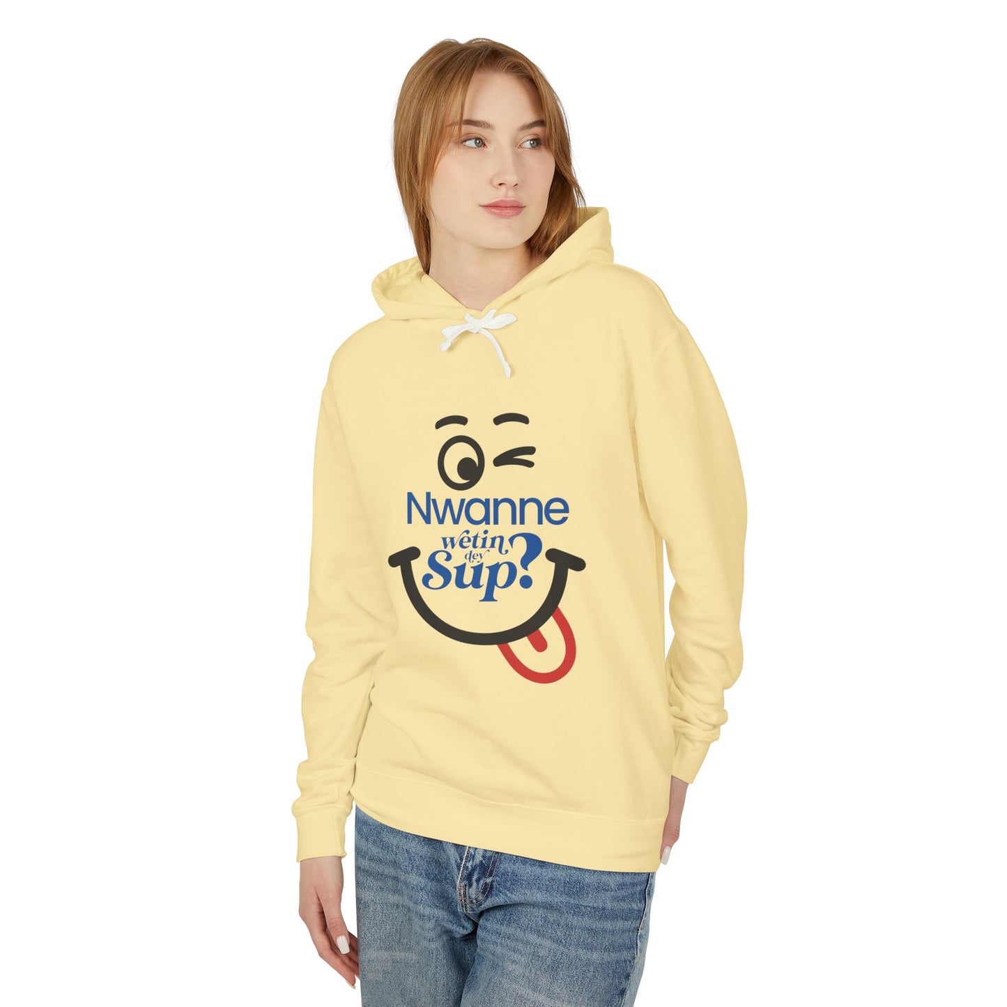 Nwanne Wetin Dey Sup? Hoodie – Playful Nigerian Pidgin Smile Sweatshirt
