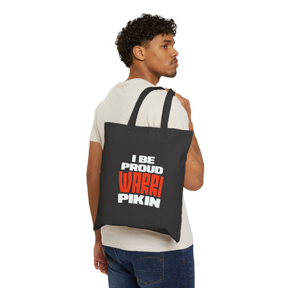 Canvas Tote Bag — I Be Proud Wrek Pikin Graphic Grocery & Market Tote