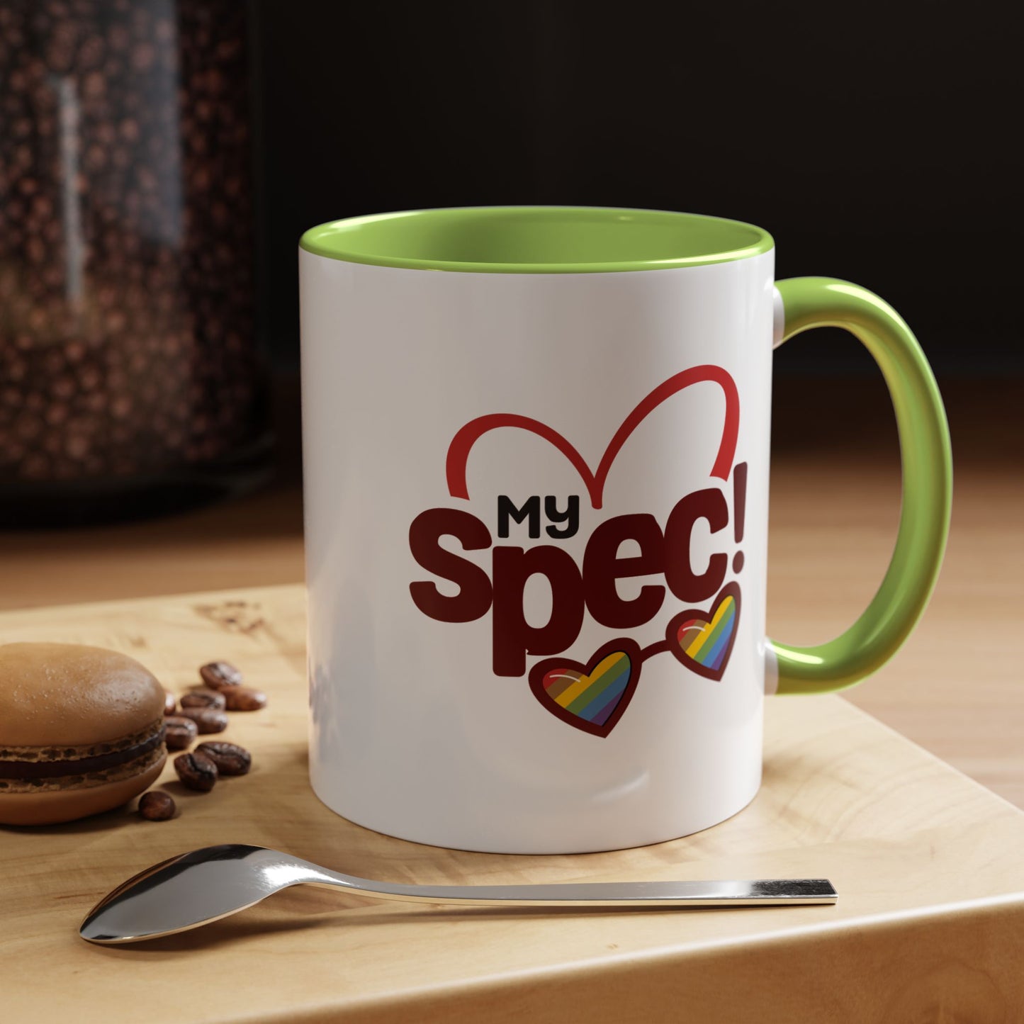 My Spec! Coffee Mug — Pride Heart & Rainbow Glasses Accent Mug