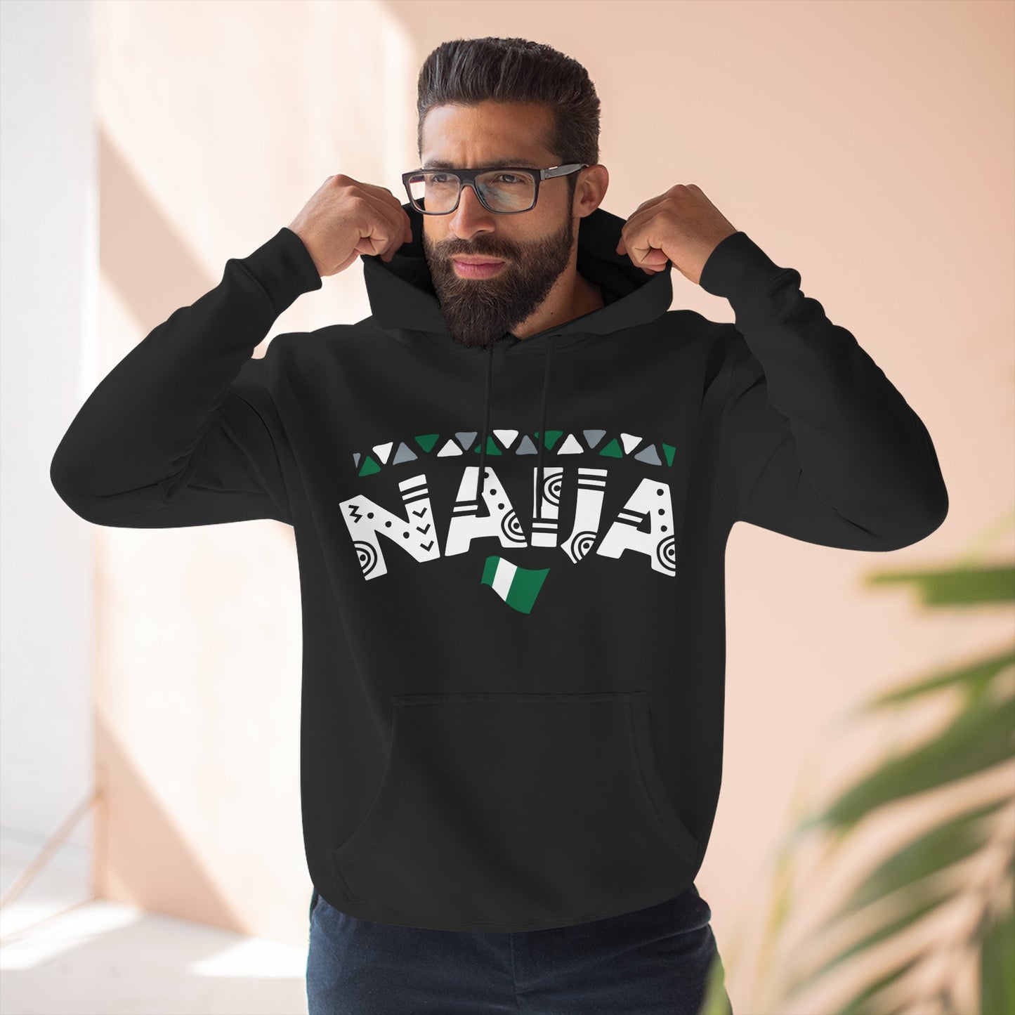 Nigeria Pride Fleece Hoodie - Celebrate Culture, Casual Style, Unisex Gift, Festivals, Comfortable Wear