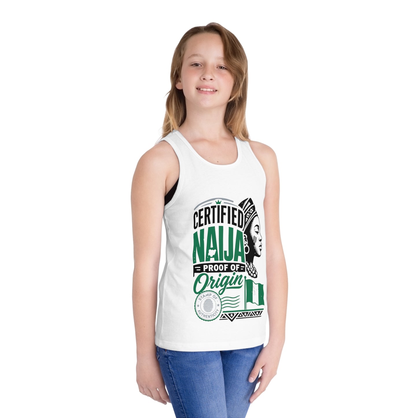 Certified Naija Kid's Jersey Tank Top – Proof of Origin Nigerian Pride