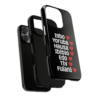 Phone Case — Nigerian Ethnic Pride Design (Igbo, Yoruba, Hausa, Ibibio, Edo, Tiv, Fulani)