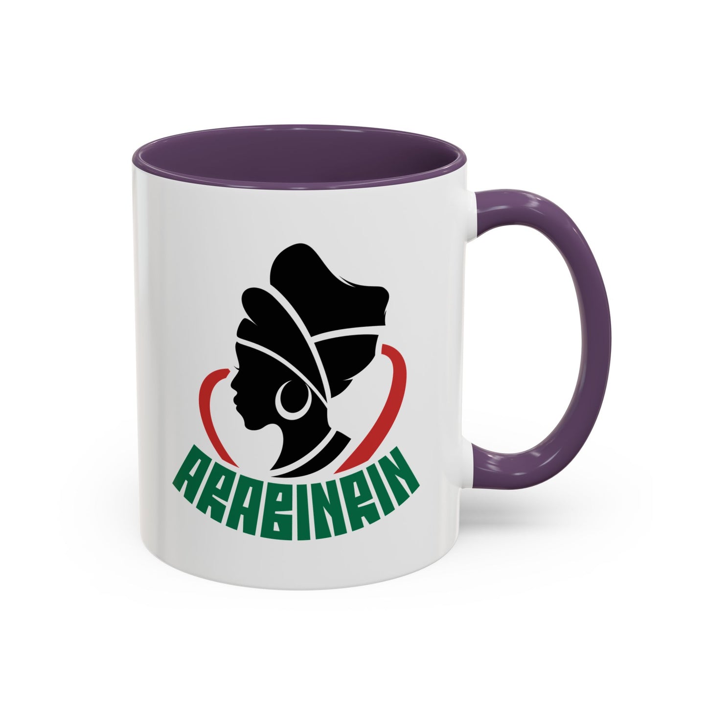 African Queen Accent Coffee Mug — 'ARABENA' Silhouette Design (11/15 oz)