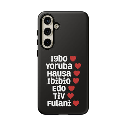 Phone Case — Nigerian Ethnic Pride Design (Igbo, Yoruba, Hausa, Ibibio, Edo, Tiv, Fulani)