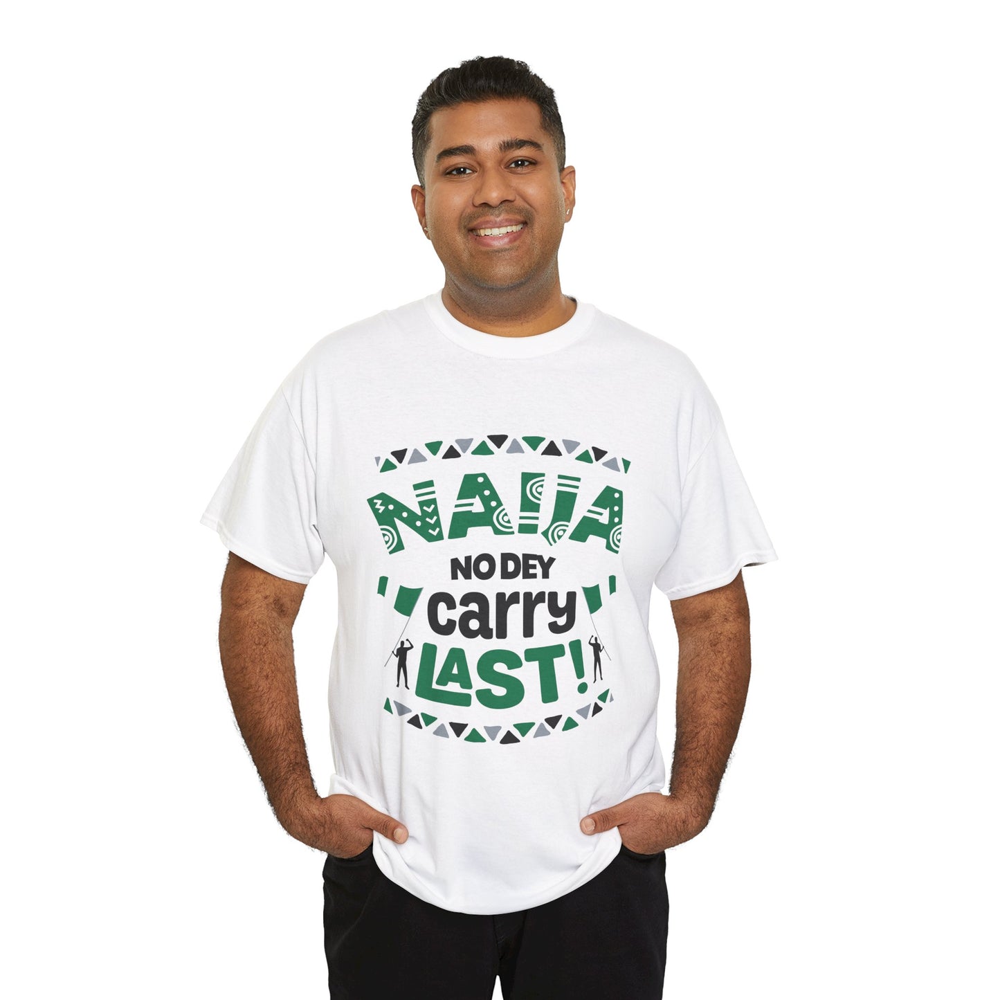 Nigerian Pride Unisex Heavy Cotton Tee, Fun Statement T-Shirt, Perfect for Casual Wear, Cultural Celebrations, Gift for Friends