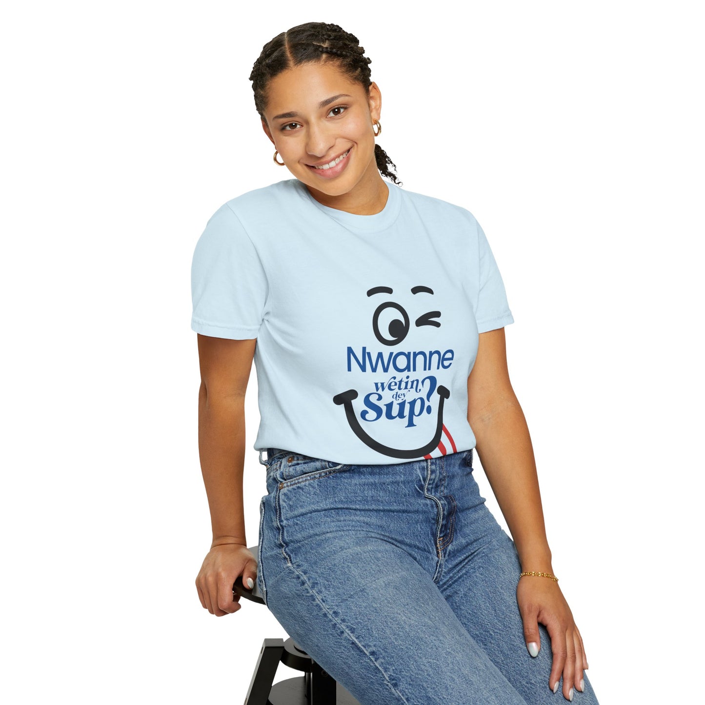 Nwanne Wetin dey Sup? Smiley Graphic T-Shirt