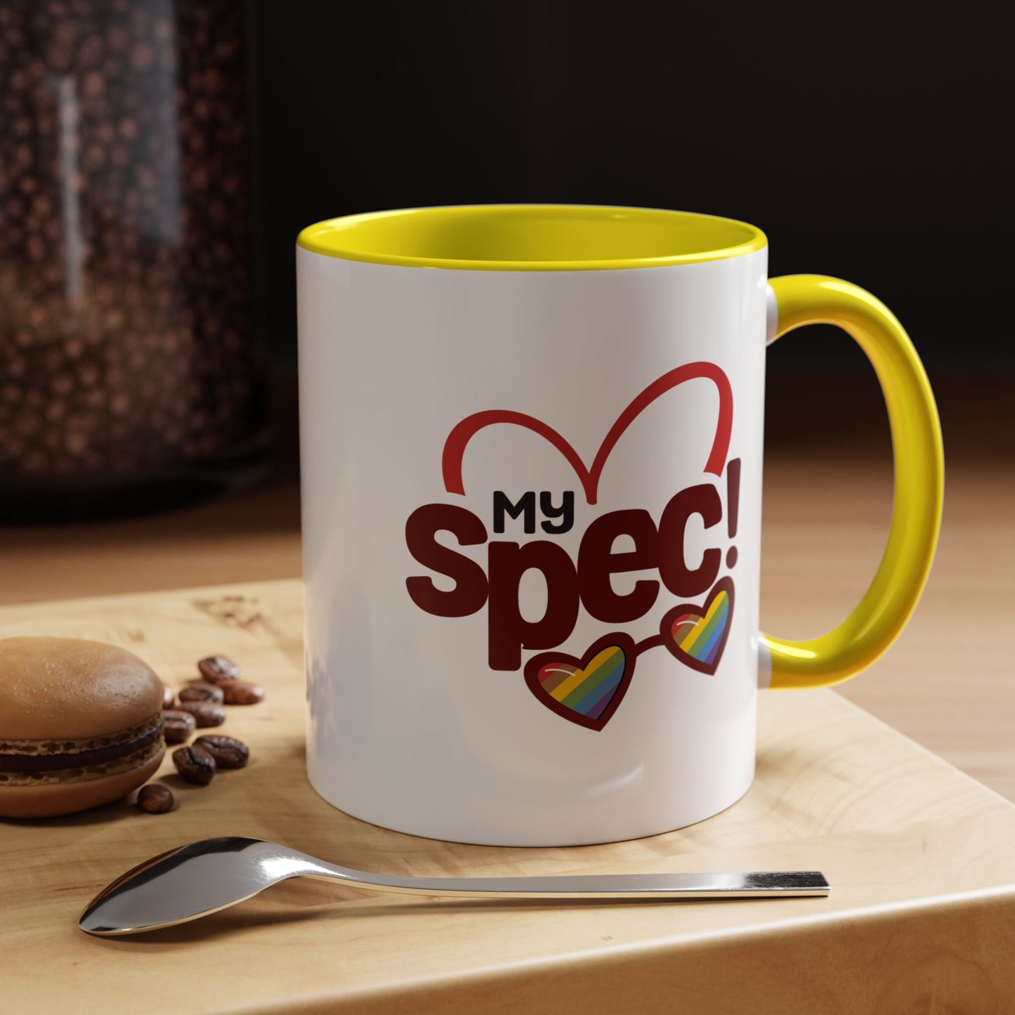 My Spec! Coffee Mug — Pride Heart & Rainbow Glasses Accent Mug