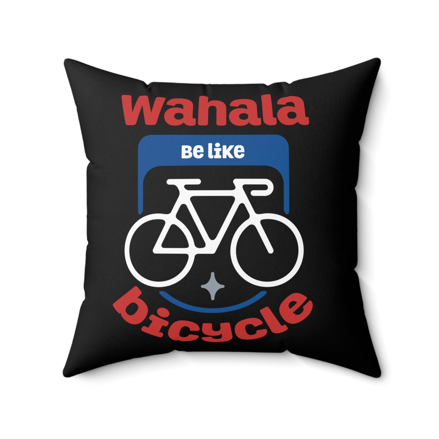 Naija Humur Spun Polyester Square Pillow - Perfect for Cyclists, Home Decor, Gift for Bikers, Couch Cushion, Bicycle Enthusiast