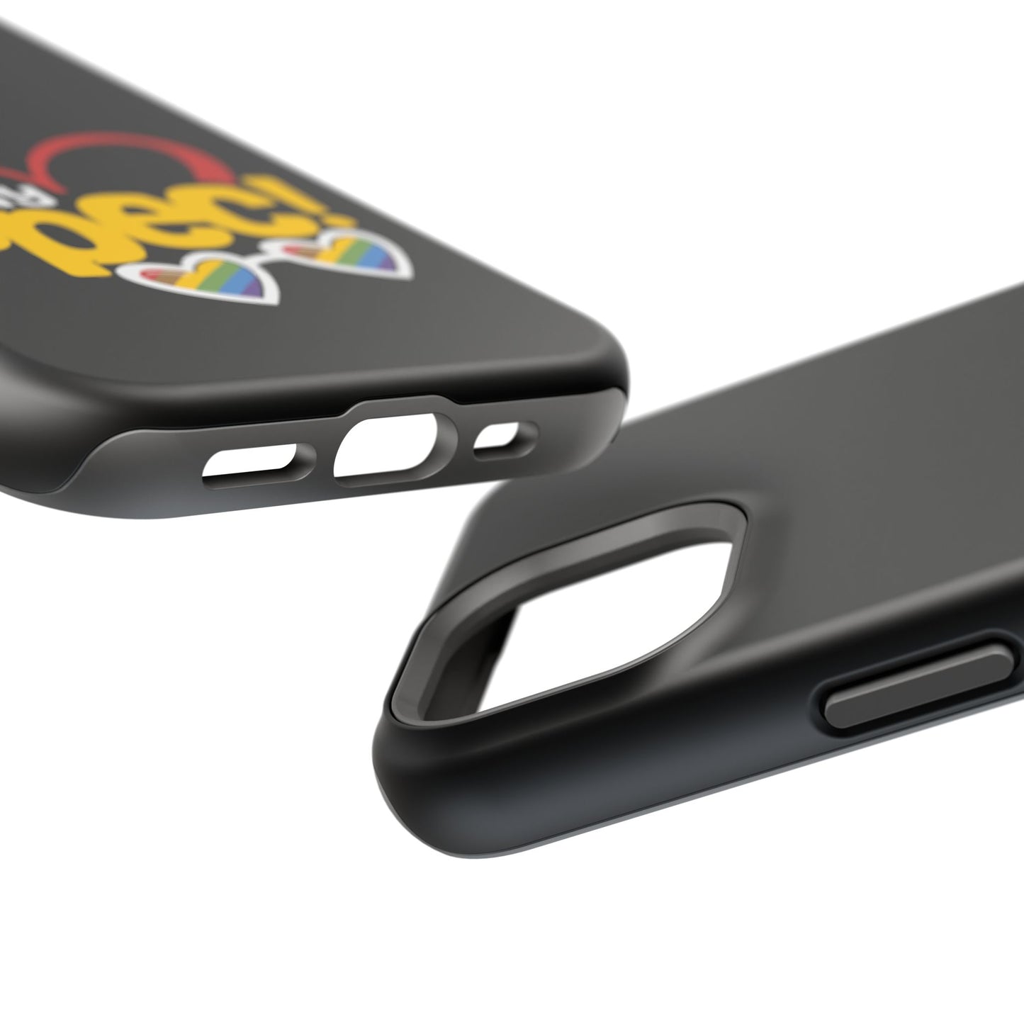 Magnetic Impact-Resistant Phone Case — “My Spec!” Heart & Rainbow Sunglasses Design