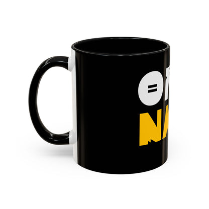 Coffee Omo Naija Accent Mug — Bold Black & Yellow Gamer Coffee Cup