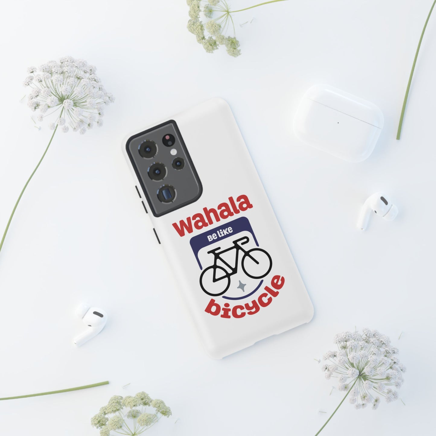 Phone Case | Wahala Be Like Bicycle Tough Cases | Gift for Cyclists | Funny Phone Cover | Trendy Cycling Accessories