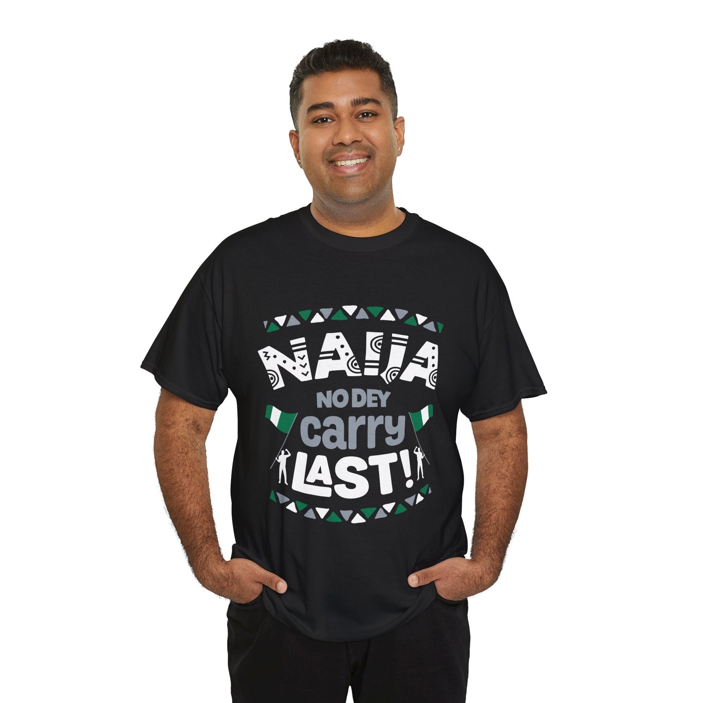 Nigerian Pride Unisex Heavy Cotton Tee, Fun Statement T-Shirt, Perfect for Casual Wear, Cultural Celebrations, Gift for Friends