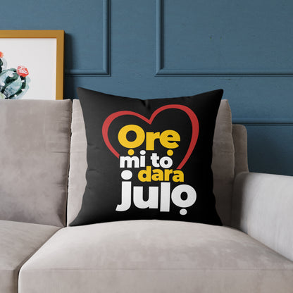 Pillow - "Ore mi to dara julio" Heart Graphic Decorative Throw Pillow