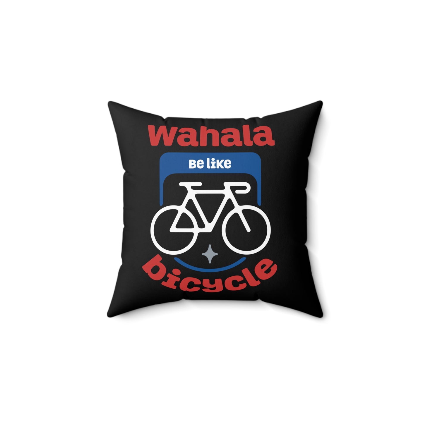 Naija Humur Spun Polyester Square Pillow - Perfect for Cyclists, Home Decor, Gift for Bikers, Couch Cushion, Bicycle Enthusiast