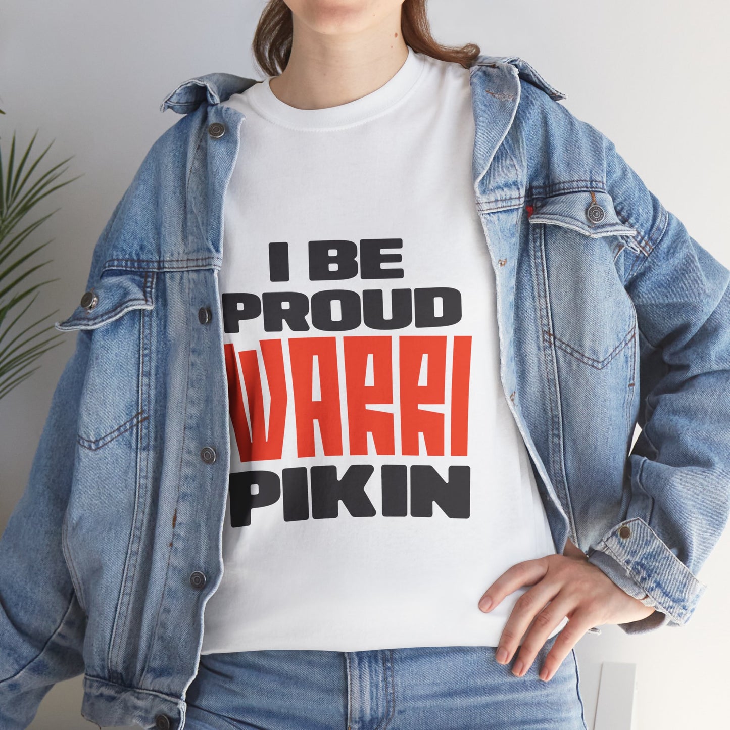 ''I be proud warri pikin'' Unisex Heavy Cotton Tee