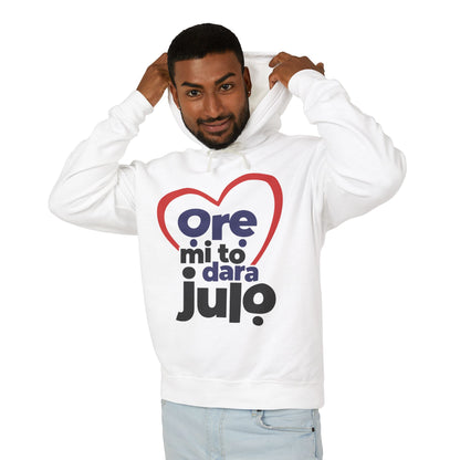Hoodie - "Ore mi to dara julo" Heart Graphic Lightweight Pullover