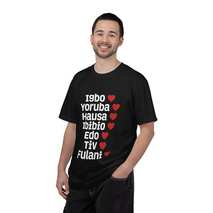 T-Shirt — Nigerian Ethnic Pride Tee (Igbo, Yoruba, Hausa, Ibibio, Edo, Tiv, Fulani)