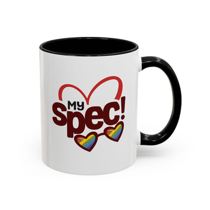My Spec! Coffee Mug — Pride Heart & Rainbow Glasses Accent Mug