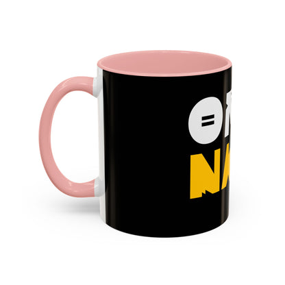 Coffee Omo Naija Accent Mug — Bold Black & Yellow Gamer Coffee Cup
