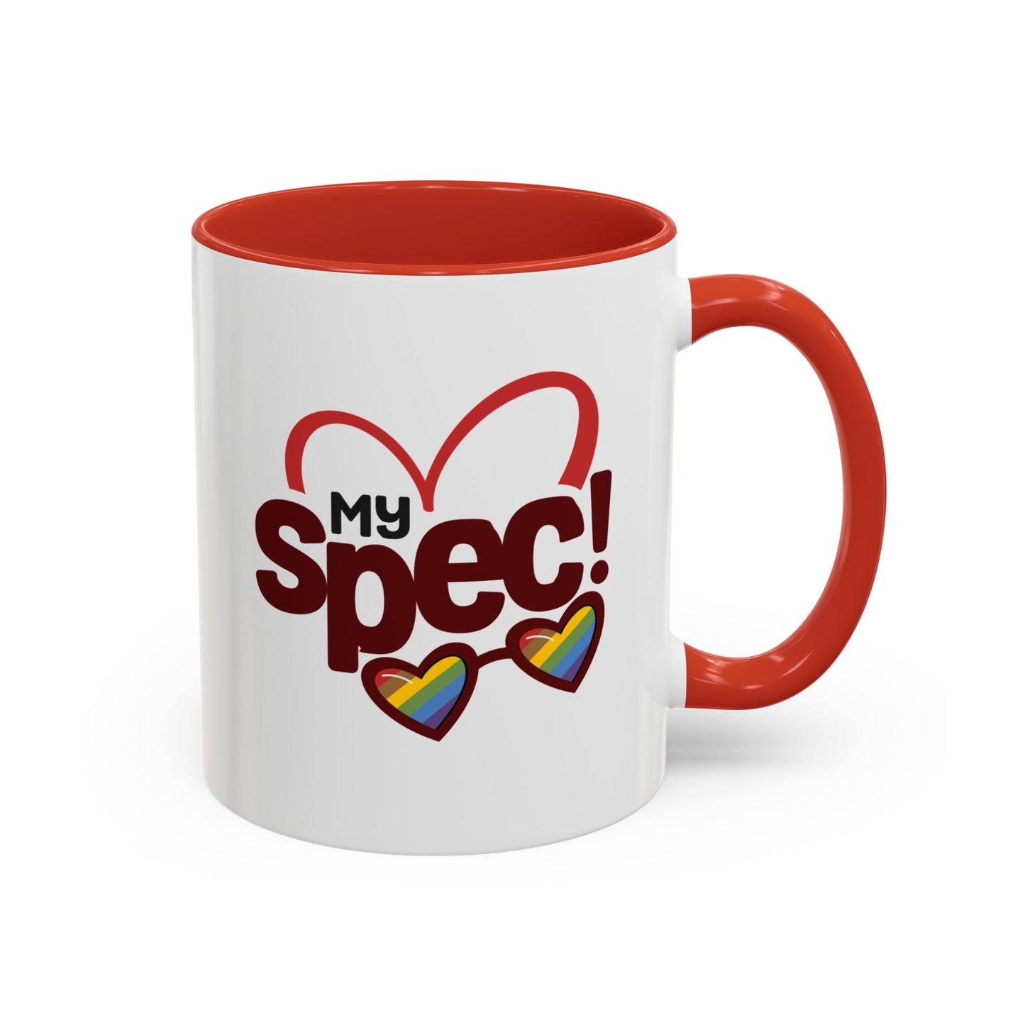My Spec! Coffee Mug — Pride Heart & Rainbow Glasses Accent Mug