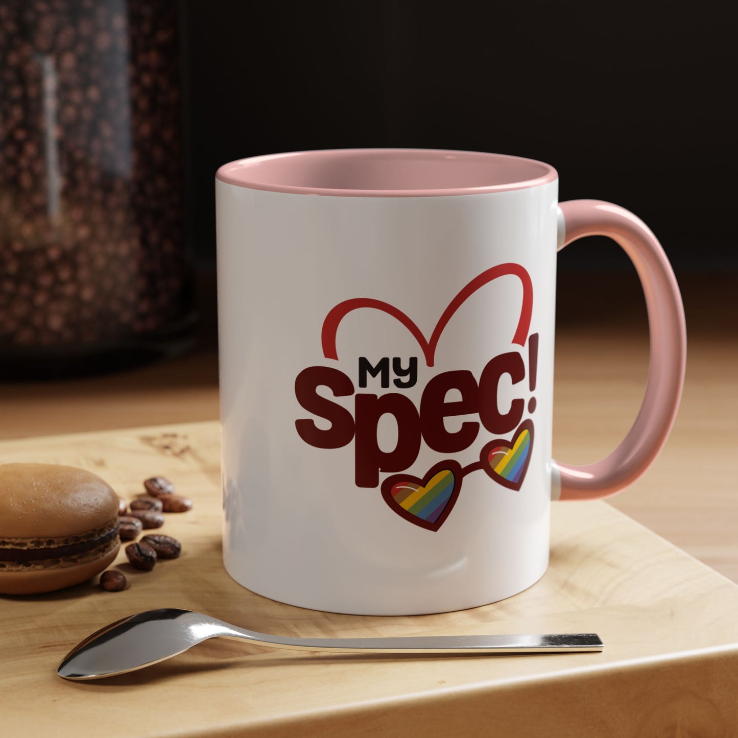 My Spec! Coffee Mug — Pride Heart & Rainbow Glasses Accent Mug