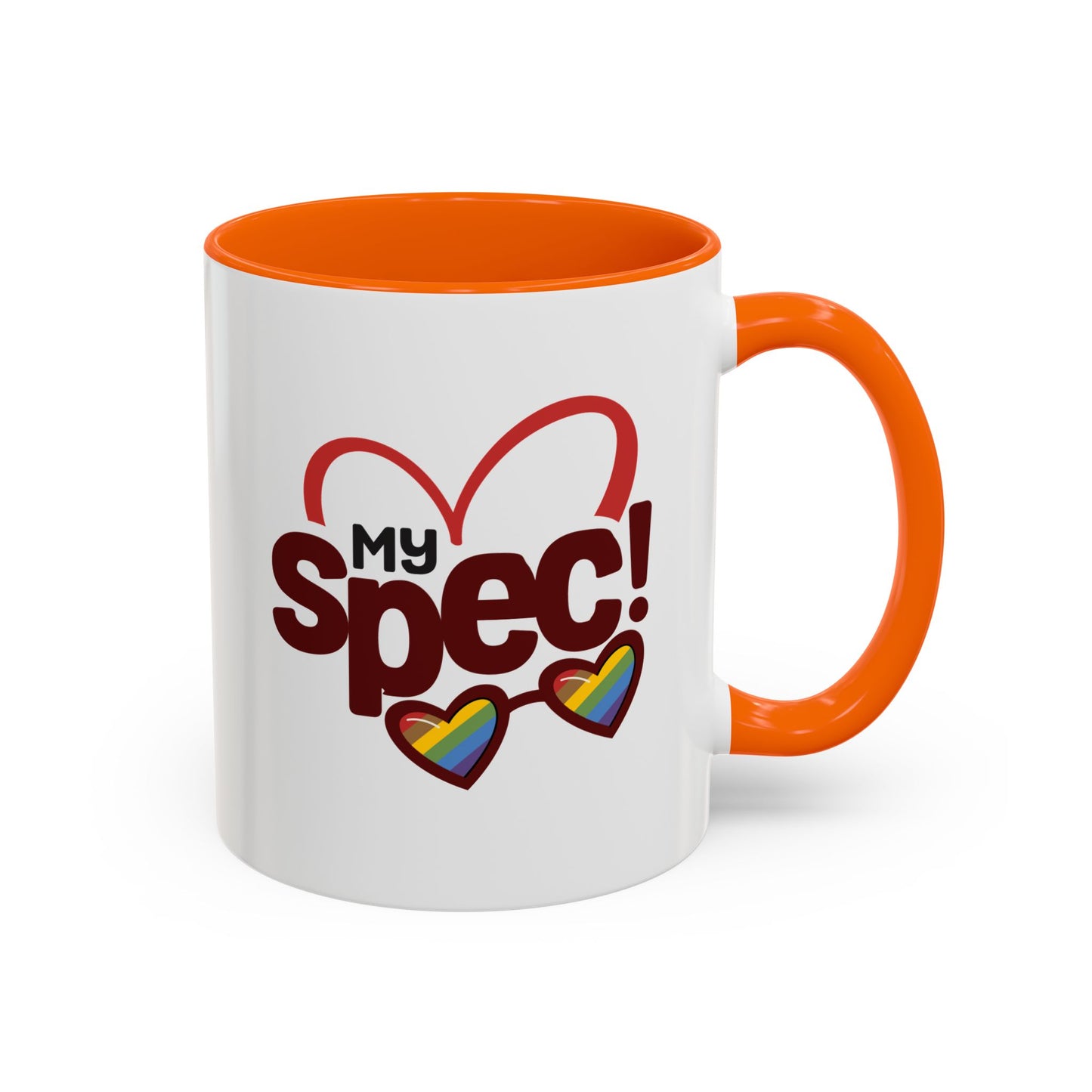My Spec! Coffee Mug — Pride Heart & Rainbow Glasses Accent Mug