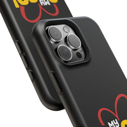 Magnetic Impact-Resistant Phone Case — “My Spec!” Heart & Rainbow Sunglasses Design