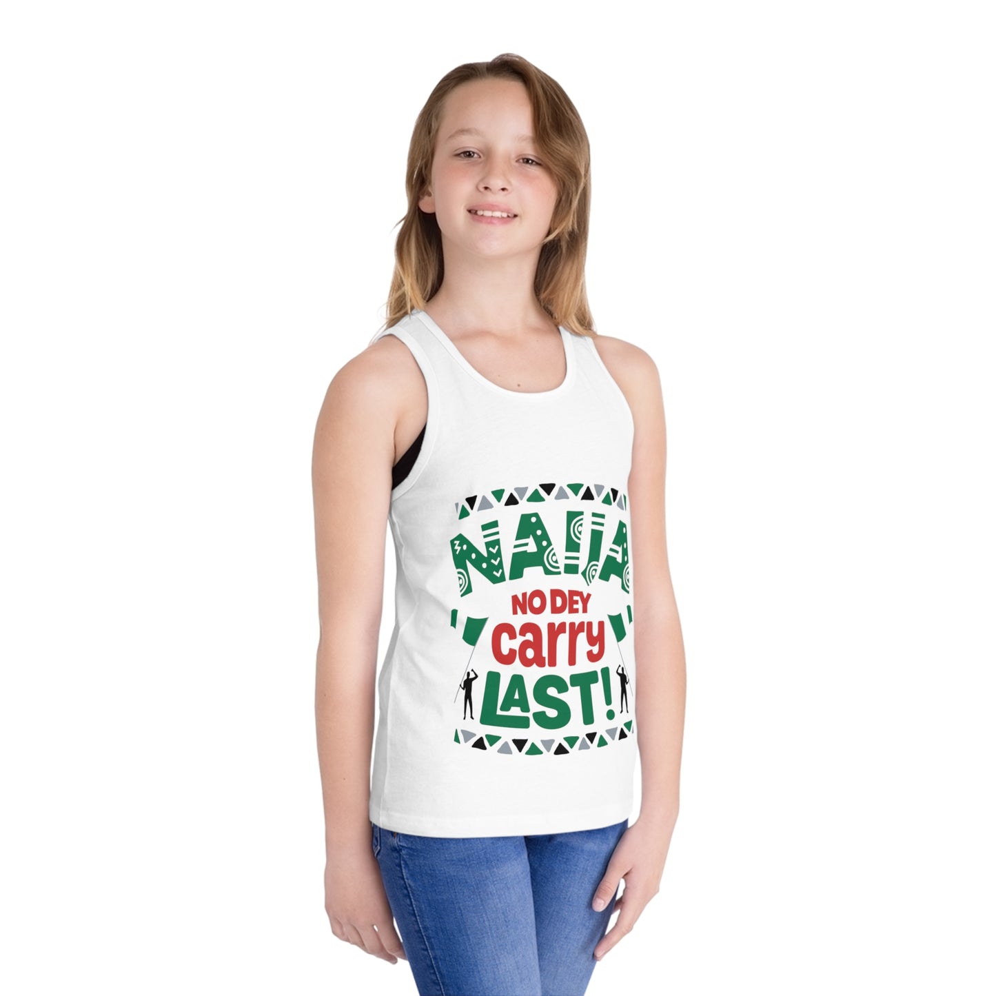 Kid's Tank Top - "Naija No Dey Carry Last" Nigerian Pride Graphic